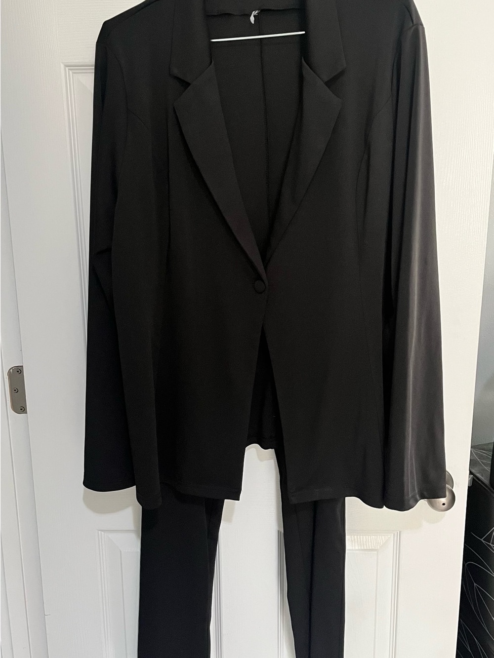 Business Suit Set with Blazer & Elastic Waist Pants (Plus 4X)